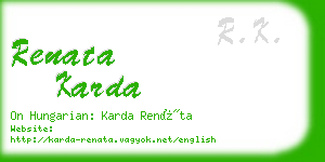 renata karda business card